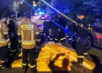 Pomorscy strażacy z pomocą na południu Polski. „Dosłownie wszystko jest pozalewane”