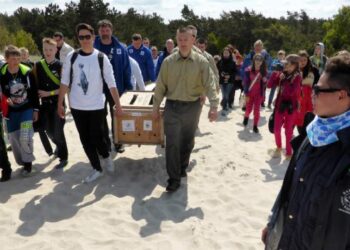 Neptun, Norda i Natka po raz pierwszy nad morzem. Trzy foki wypuszczono do Bałtyku