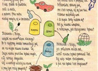 Parking przed szkołą w Pruszczu pełen rowerów, a w szkole lekcje ekologii